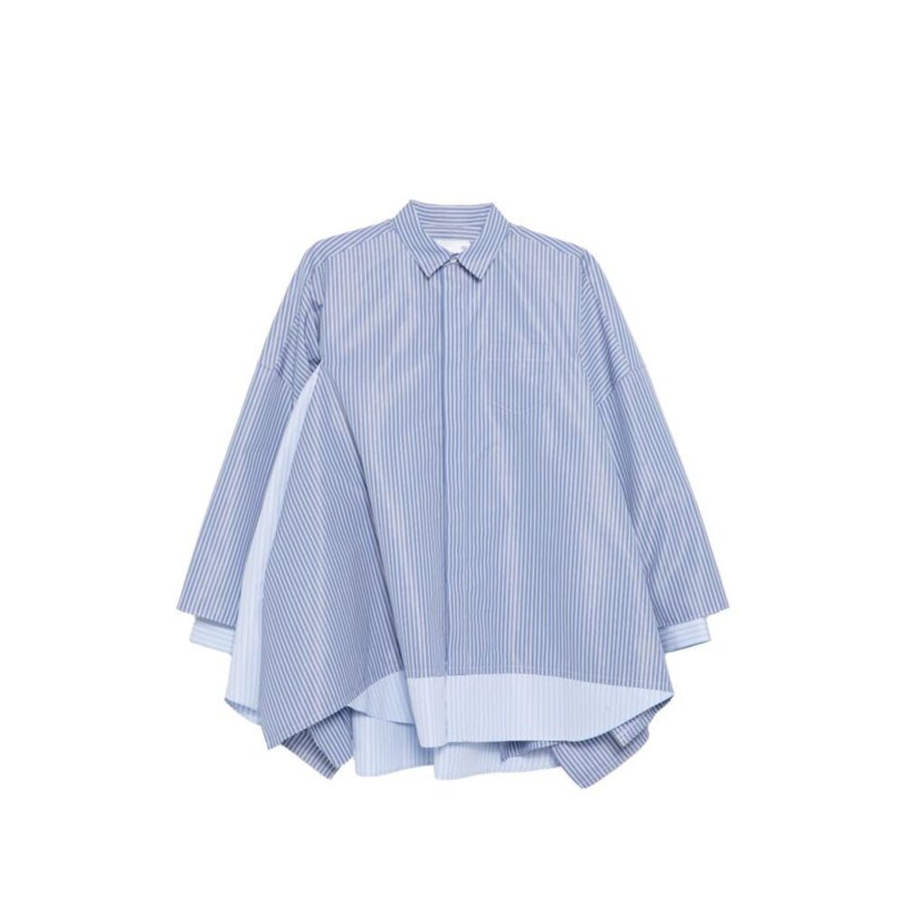 Sacai Women Striped Cotton Shirt - Picture 1 of 5
